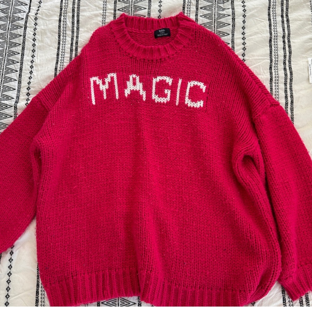 Dressed in lala sweater!!!